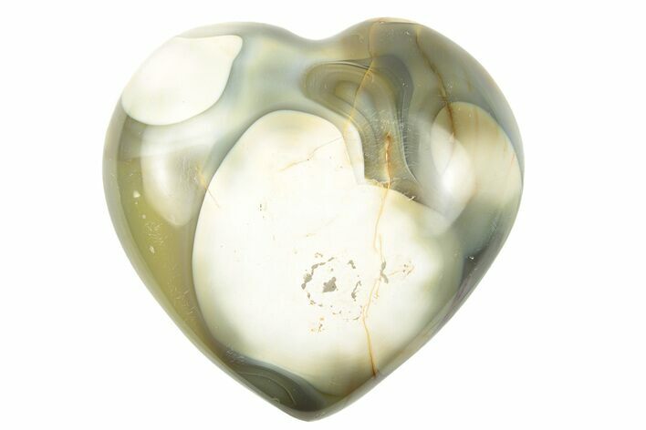 Wide Orca Agate Heart - Madagascar #254662